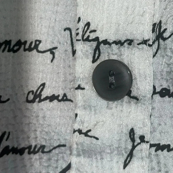 John Mark Artsy French Street & Print Long Sleeve Button Tunic S Blogger Fave - Picture 11 of 12